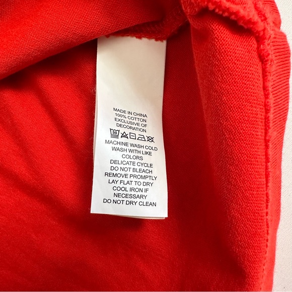 KATE SPADE Burst Orange Flutter Sleeve Top Size M - Picture 3 of 5